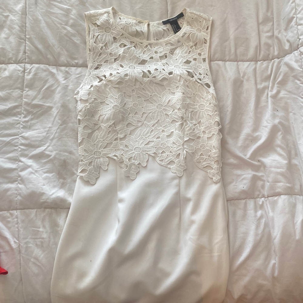 White Floral Modern Dress